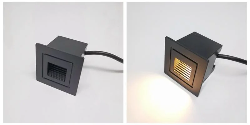 Outdoor Square Wall Foot Lamp 3W Recessed Lighting Square LED Step Light LED Stair Light