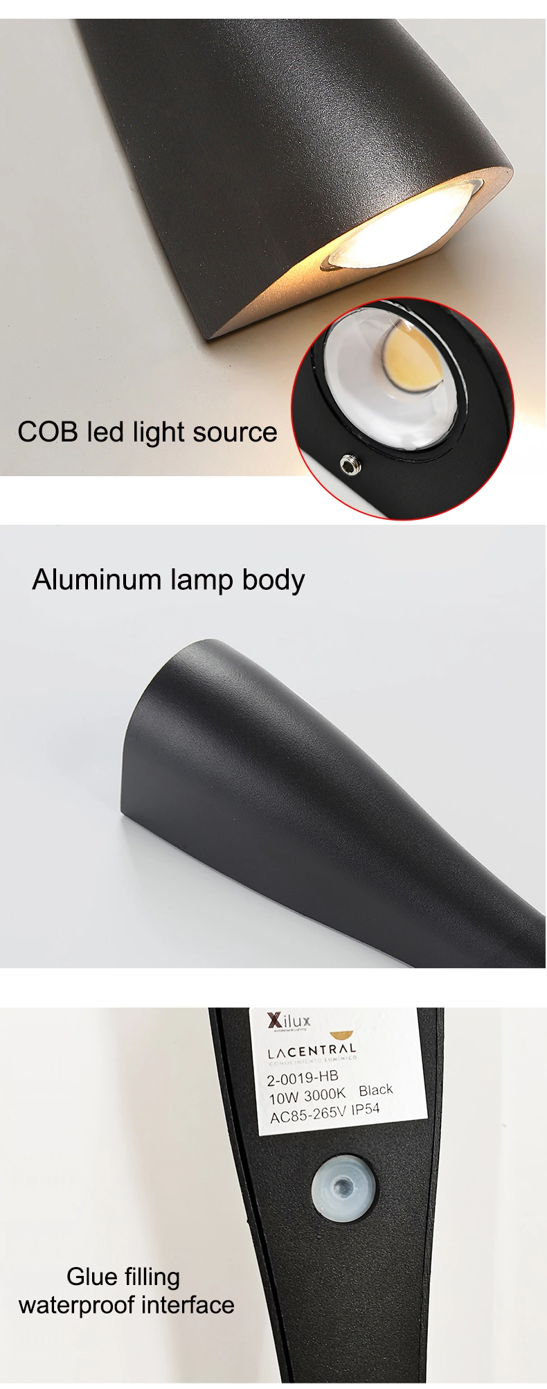How Bright Modern Cheap Price Waterproof IP54 Aluminium Garden Porch Sconce Lighting up and Down Outdoor Wall Lamp Light