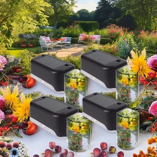 Solar Powered Garden Step Light IP65 Waterproof Solar Lights Outdoor Garden LED Lights