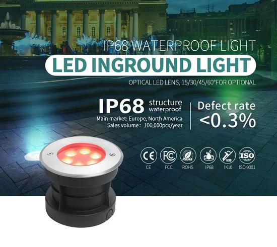 LED Underground Light Inground IP68 Step Light 6W 304 IP68 Garden Light