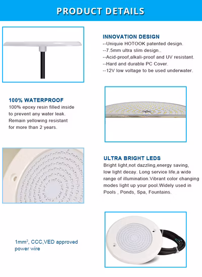 Professional Manufacturer 12V 24V IP68 Inground Underground Fountain Pond Underwater Swimming Pool Light LED