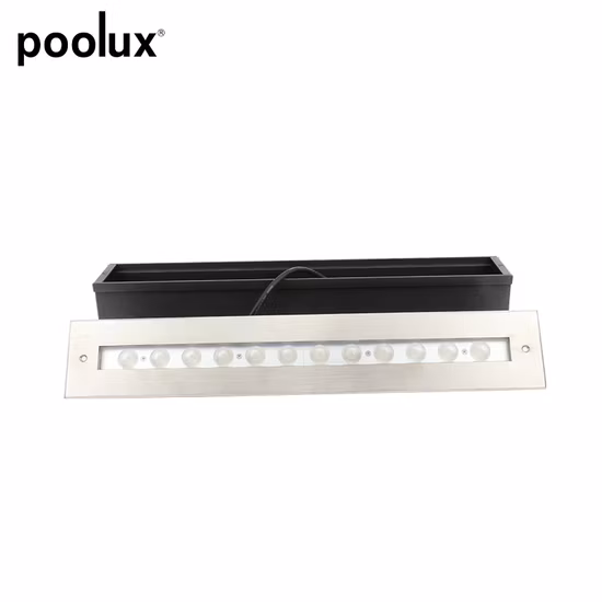 2022 Poolux Inground 9W 18W 36W 72W 12V IP67 Outdoor Linear Inground Recessed LED Stair Step Light