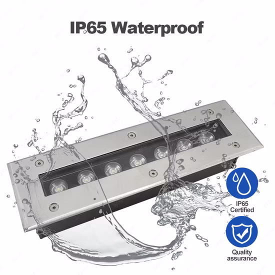 Stainless Steel IP65 Outdoor Ground Light Landscape Floor Recessed Deck Lamp Rectangle Step Light Liner Underground Light